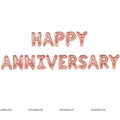 Happy Anniversary Banner Rose Gold
