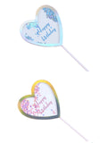 Happy Birthday Blue & Pink Confetti Cake Topper