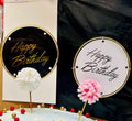 Happy Birthday Metal Frame Premium Toppers