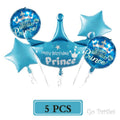 Happy Birthday Prince Theme 5 Pcs Foil Set