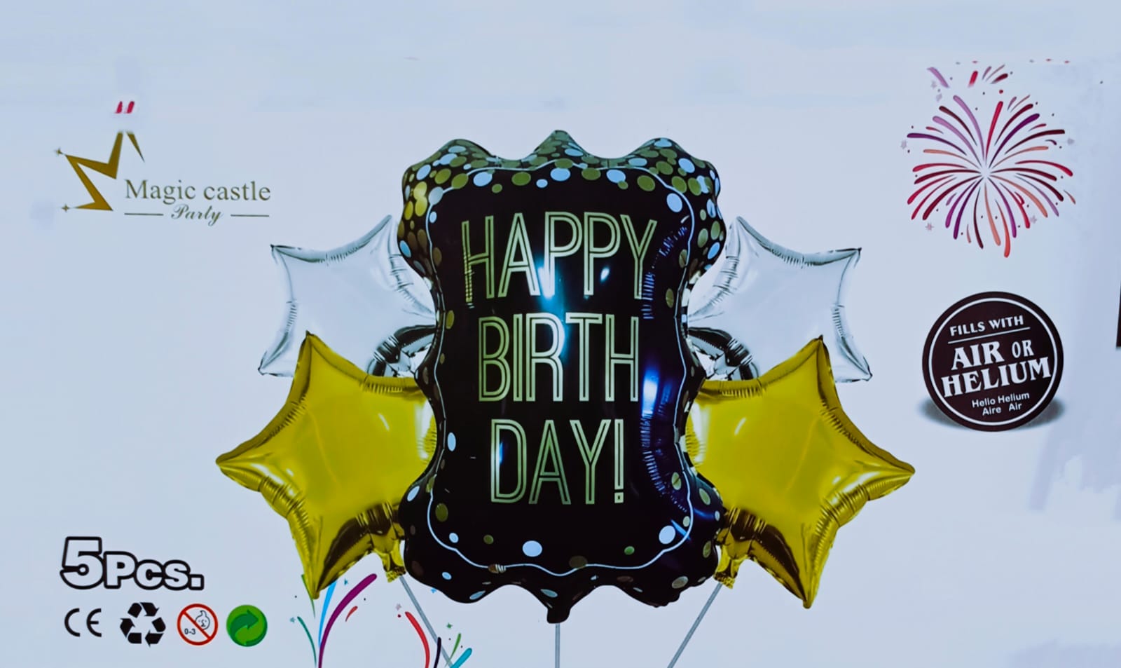 Happy Birthday 5 Pcs Foil