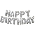 Silver Happy Birthday Banner