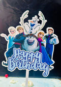 Happy Birthday Frozen Theme Cake Topper