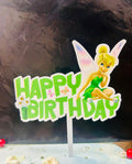 Happy Birthday Tinker Bell Theme Cake Topper