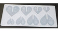 Heart Shape Garnishing Silicone Mould for Cakes & Chocolates - Multi Size Hearts - Pack of 1