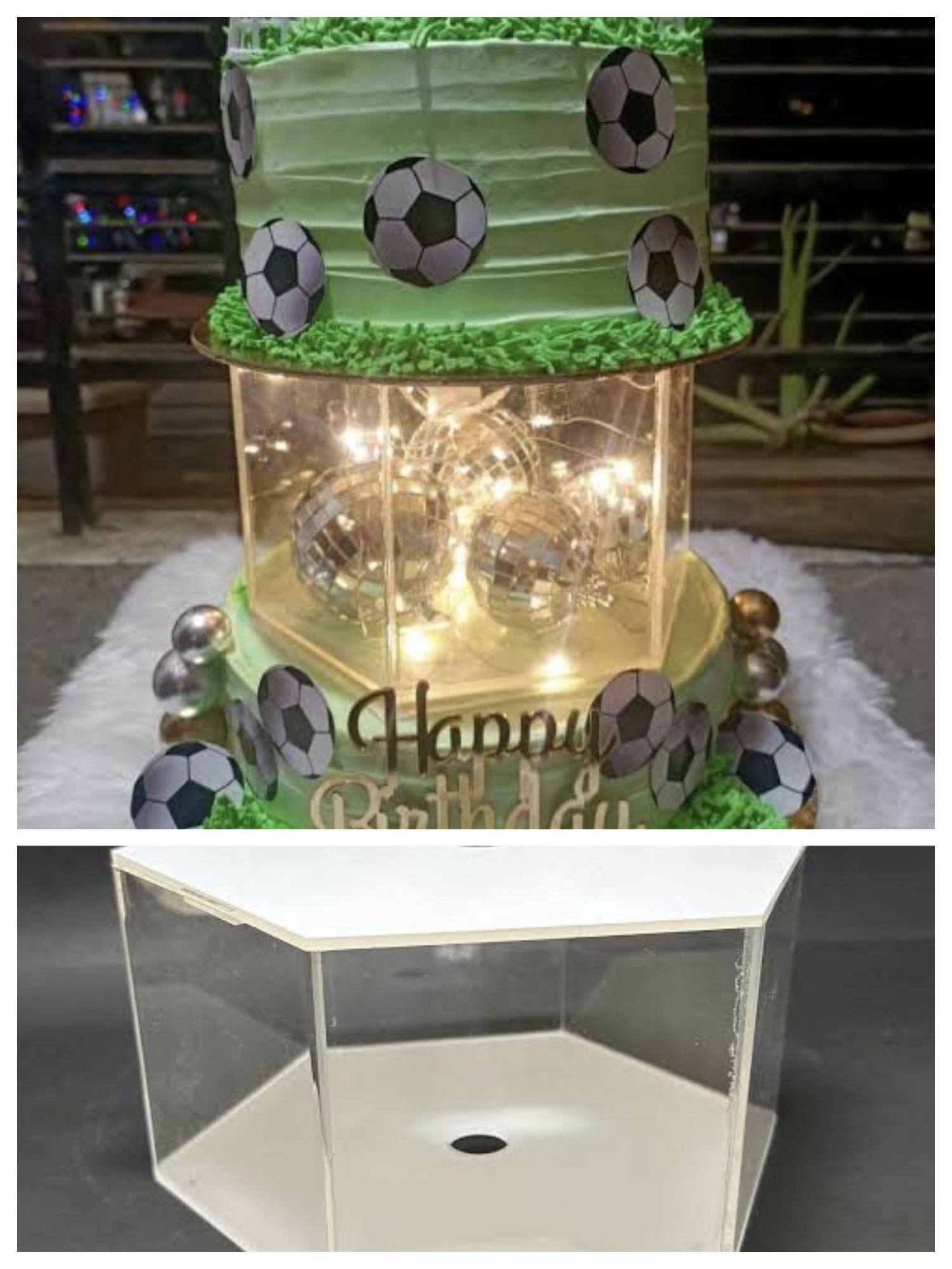 Hexa Shape Cake Spacer 6" & 8" Check Variation
