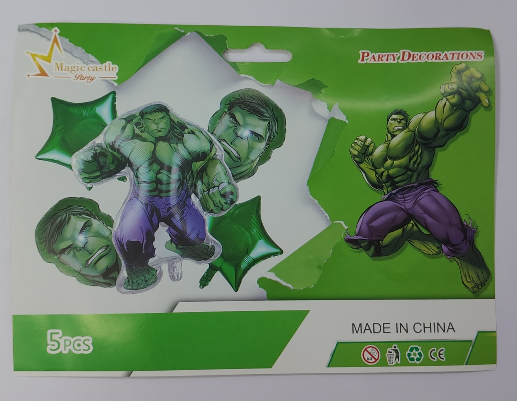 Hulk 5 Pcs Foil Balloon