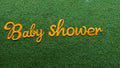 Imported Baby Shower Paper Bunting Banner Glitter Gold