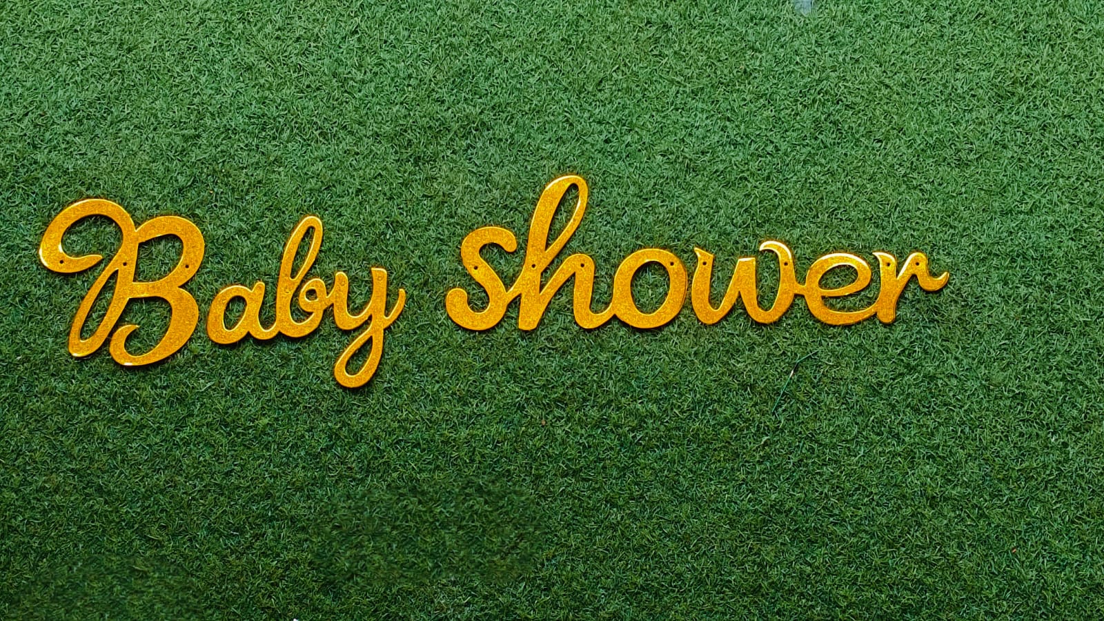 Imported Baby Shower Paper Bunting Banner Glitter Gold