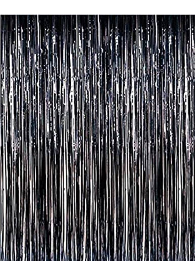 Imported Black Curtain Fringe 3' x 6'