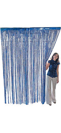 Imported Blue Fringe Curtain 3 x 6 Feet