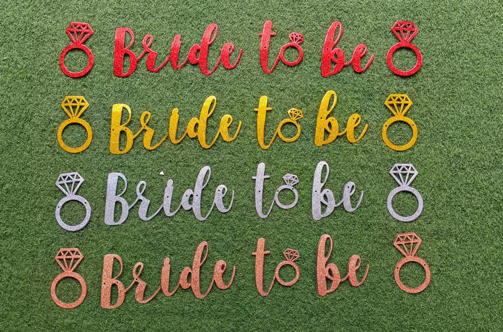 Imported Bride To Be Paper Bunting Banner - Glitter Gold/Silver/Red/Rose Gold