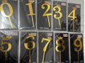 Crown Acrylic Glitter Number Topper 10 Pcs Set Imported