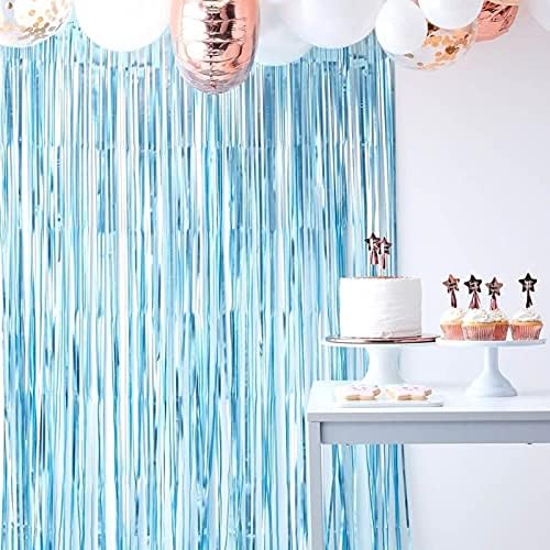 Imported Pastel Blue Curtain Fringe