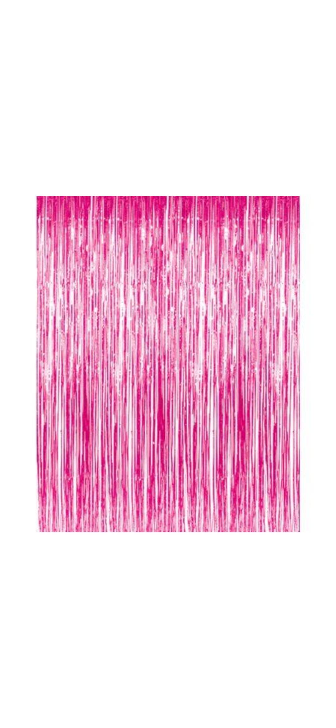 Imported Pink Curtain Fringe 3'x 6'