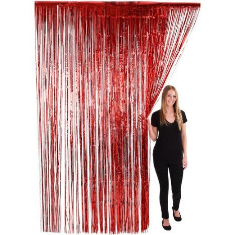 Imported Red Party Fringe Curtain