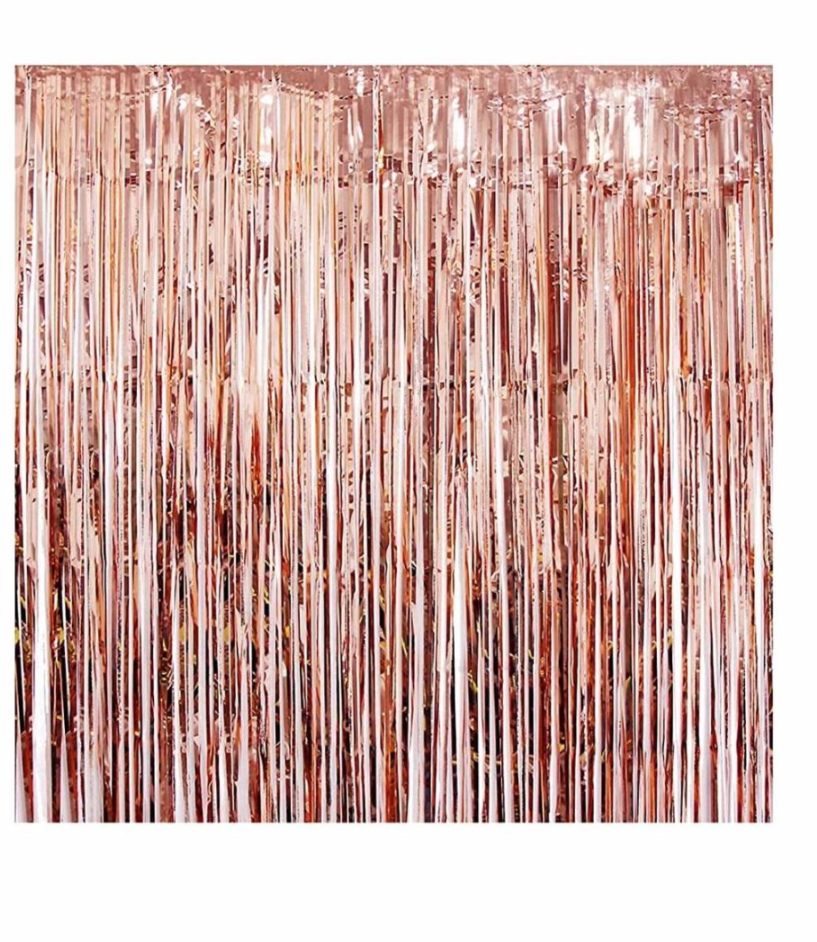 Imported Rose Gold Curtain Fringe 3' x 6'