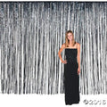 Imported Fringe Curtain 3 x 6 Feet Silver