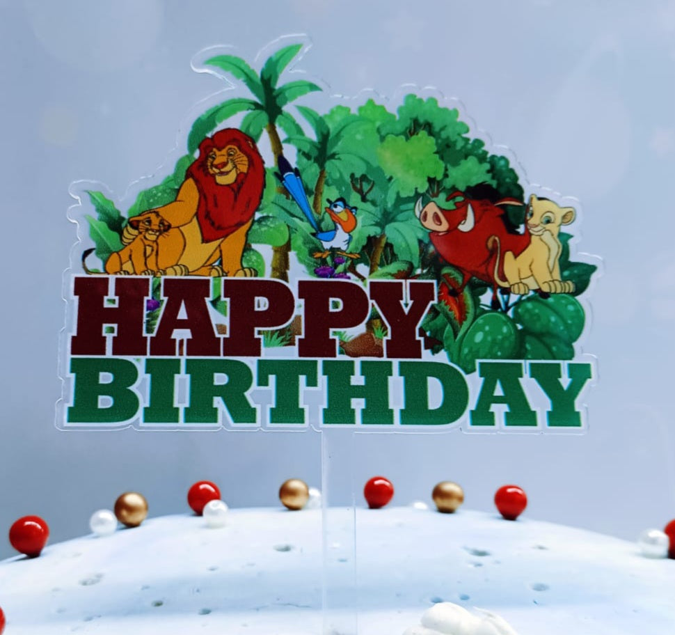 Jungle Theme Acrylic Topper Lion Theme