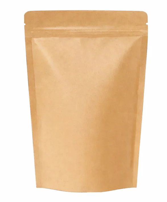 Kraft Zip Lock Pouch With Silver Foiling - Pack of 100