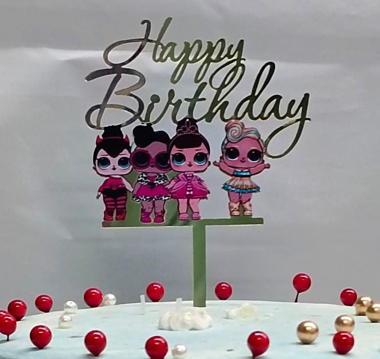 LOL Doll Theme Imported Acrylic Toppers Size Appx 5-8"