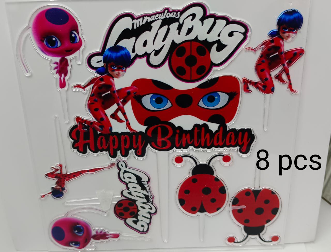 Ladybug Theme Acrylic Topper Set