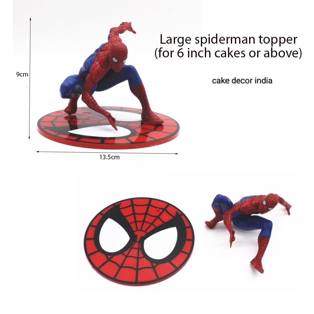 Large Spiderman Figure Toy Cake Topper
