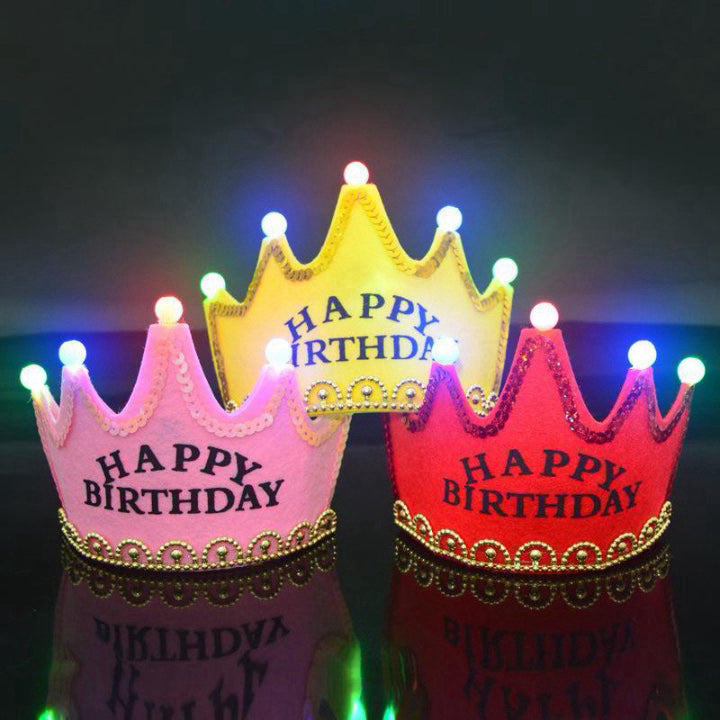 Led Birthday Crown  - Color Options Available