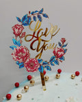 Love You Theme Imported Acrylic Toppers Size Appx 5-8"