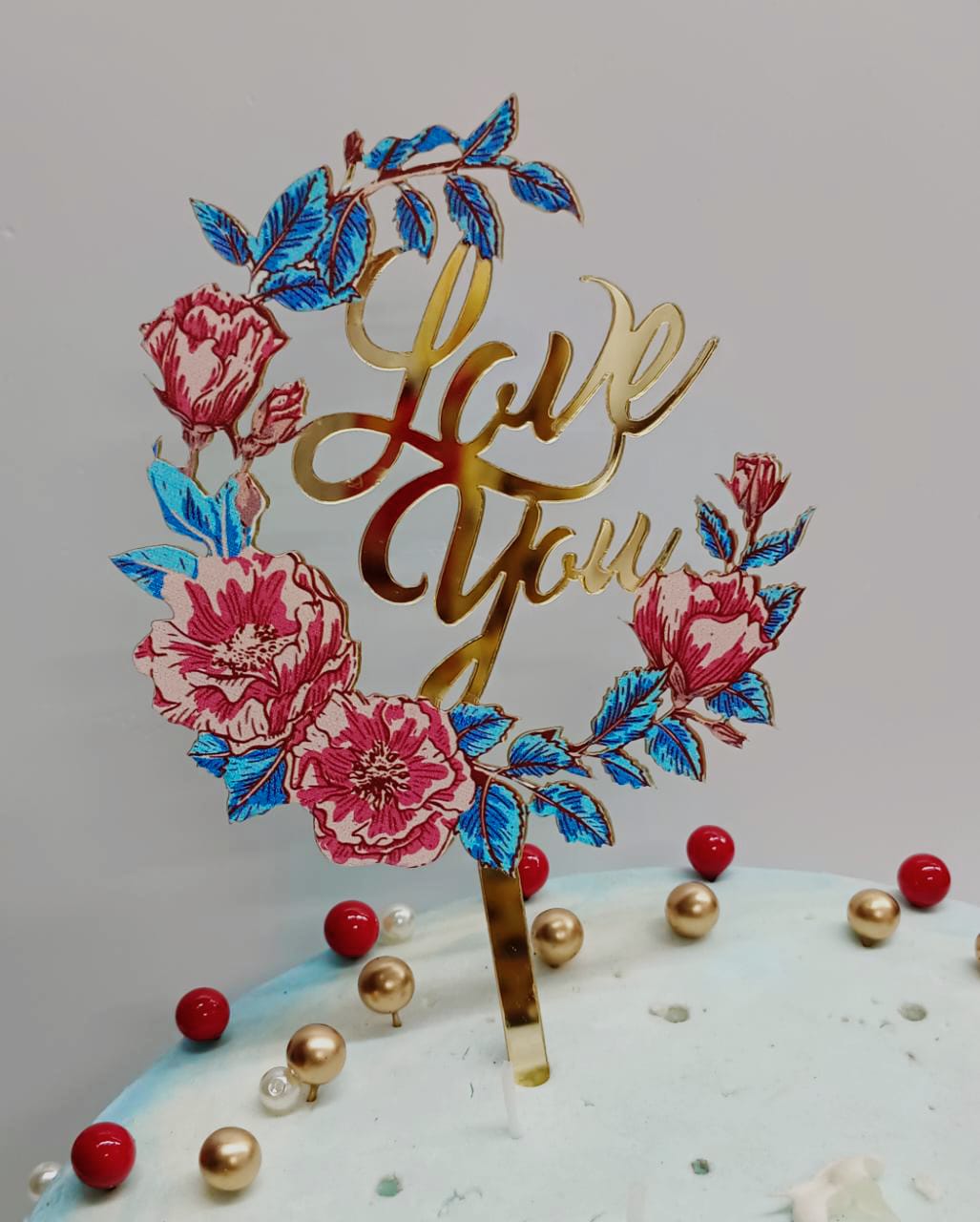 Love You Theme Imported Acrylic Toppers Size Appx 5-8"