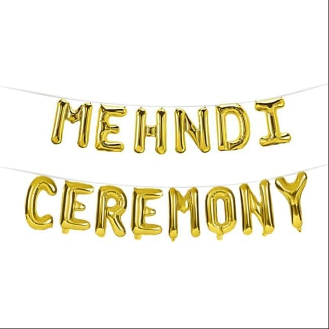 Mehndi Ceremony Foil Banner