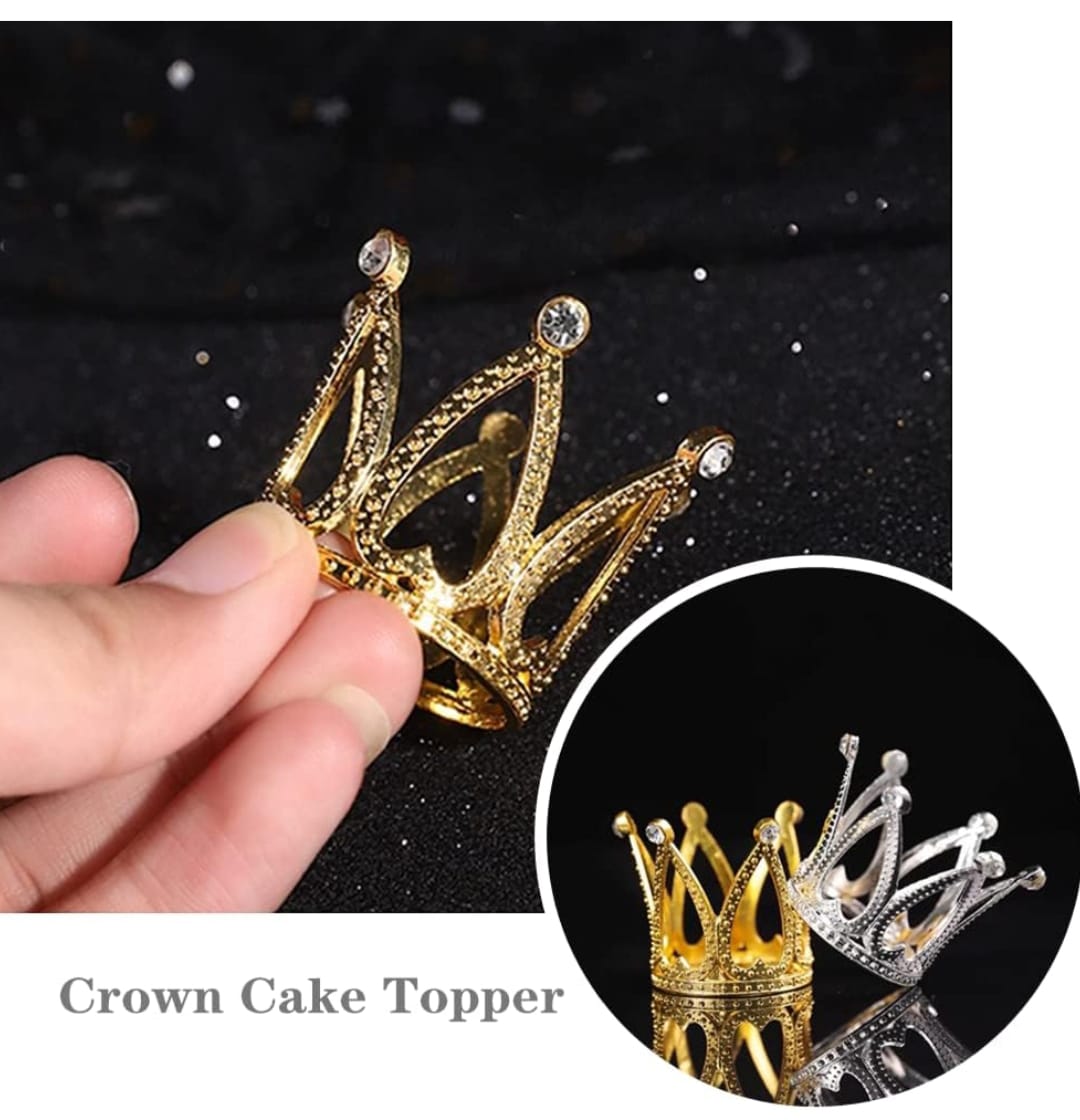 Metal Cake Crown Mini Gold /Silver