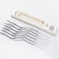Metallic Curly Thin Candles Pack of 6 Silver Color