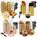 Metallic Imported Cup Cake Liner With Lid - Size 5039