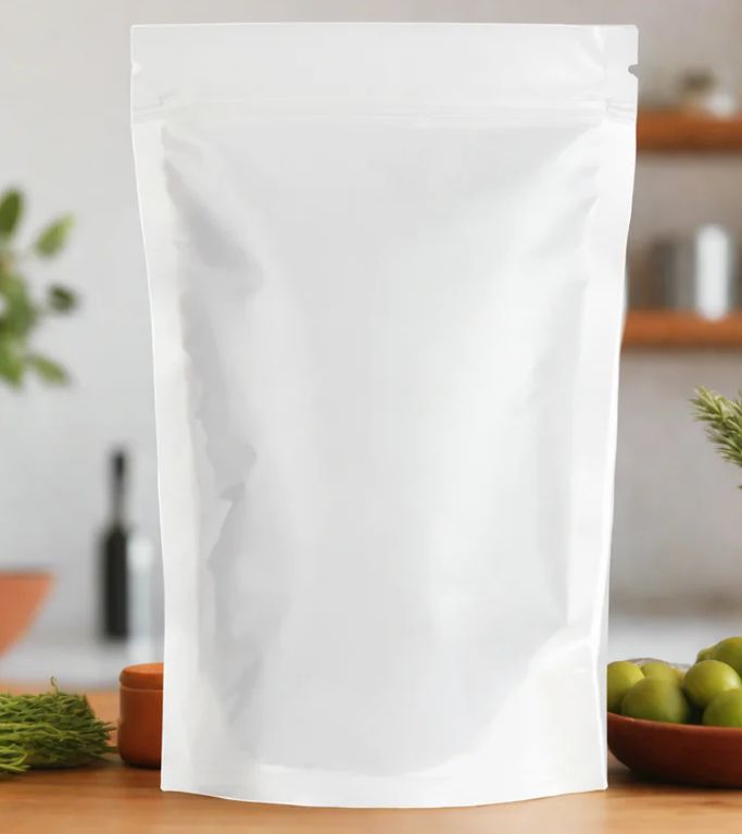 White Pouch Without Window and No Foil - Standing Pouch - 2 Layered