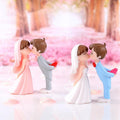 Miniature Couple Wedding Kiss