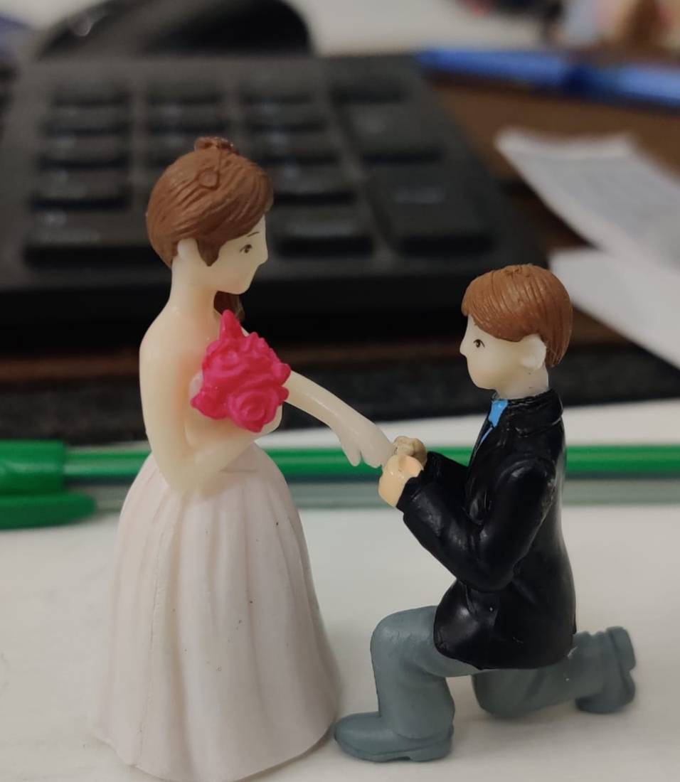 Miniature Couple Toppers "Ring"
