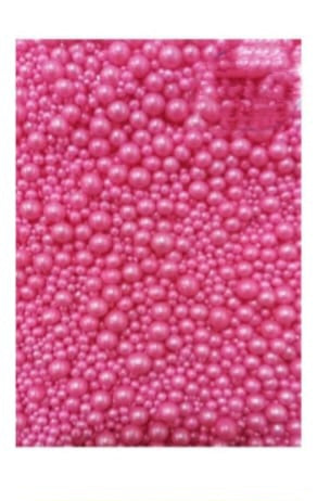 Mix Size Sprinkle Pearls Edible Pink 1 Kg Pack