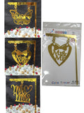 Mr & Mrs Cake Toppers With Chain 3 Design