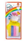 Multicolour Paraffin Wax Pillar Birthday Candle 24 Pcs Pack