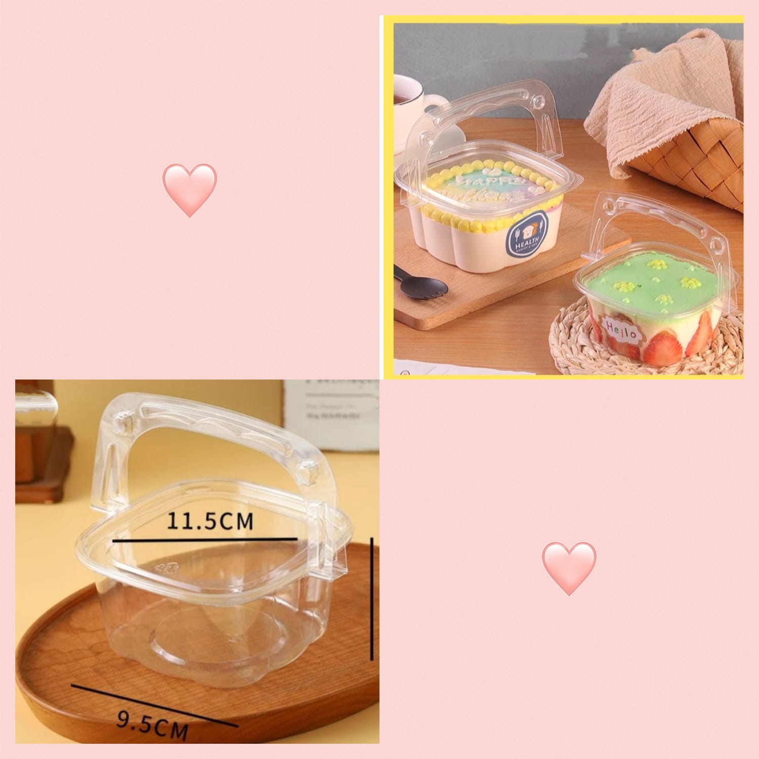 Multipurpose Cake Pvc With Lid & Handle 450 ml