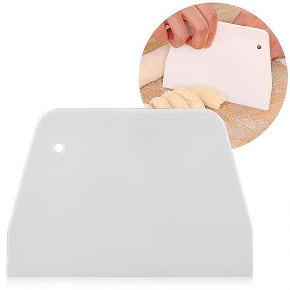 Multipurpose Plastic Dough Scraper for Baking & Kitchen Use - 1 Piece