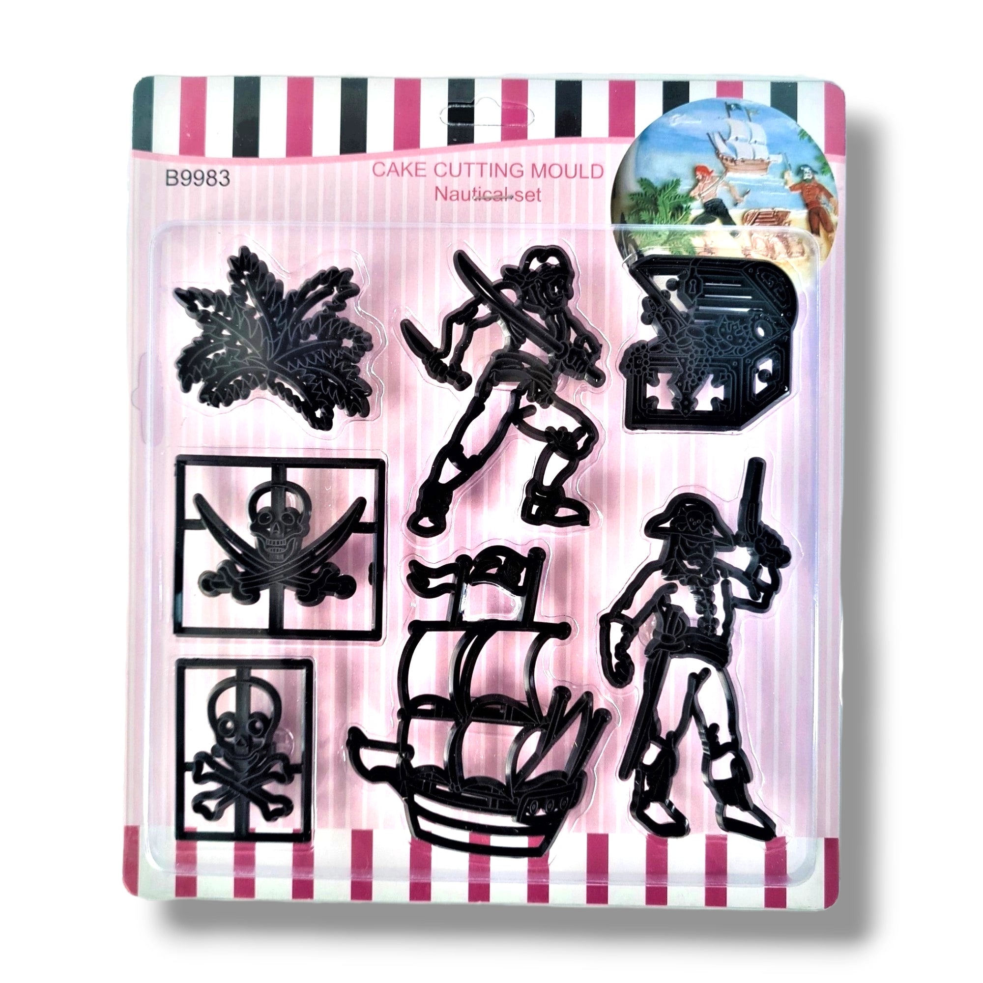 Nautical Theme Cookie Cutter Set - Pirate & Ocean Adventure Collection - Pack of 1