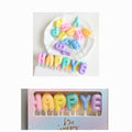 New Happy Birthday Letter Pastel Candle