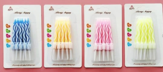 New Pastel Color Small Candle 10 pcs Pack Assorted Color