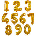 Number Foil Balloons Big Size 40-42" Golden Per Pc