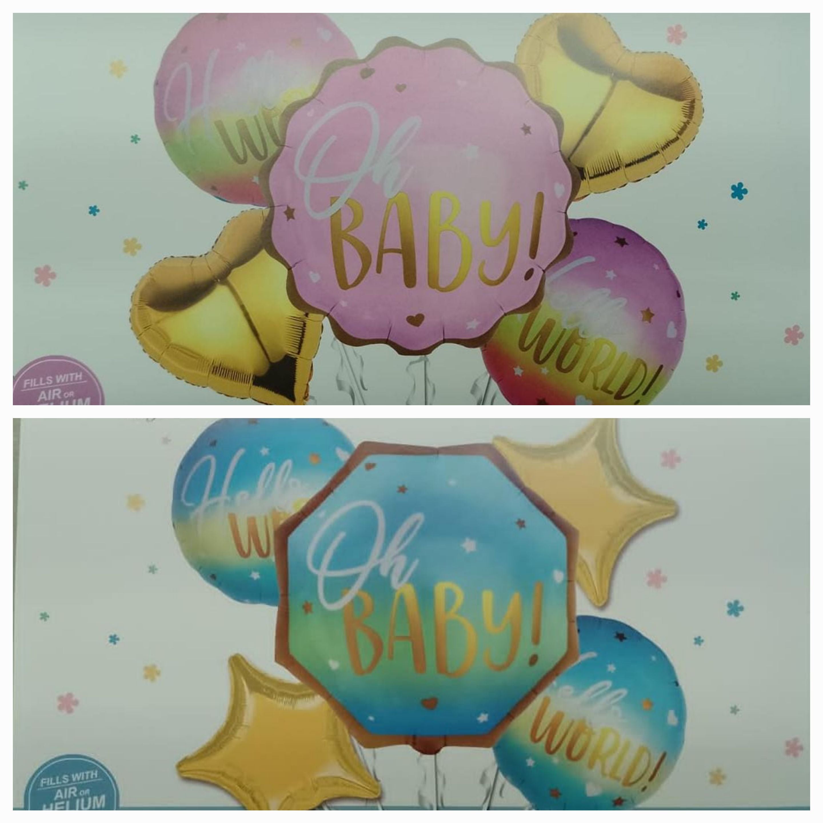 Oh! Baby 5 Pcs Foil Blue Pink