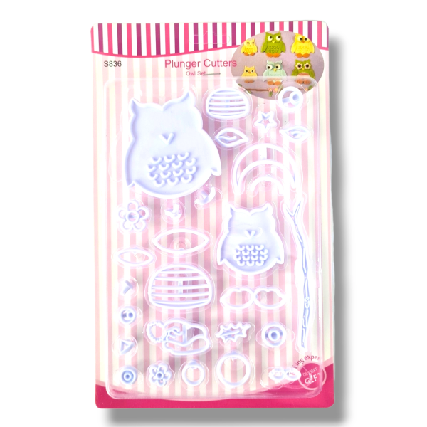 Owl Shape Fondant & Cookie Cutter Set - Pack of 1