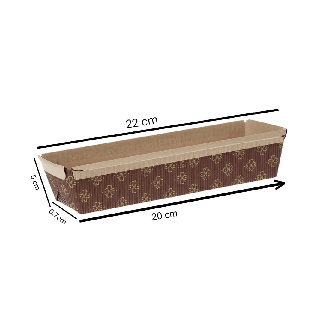 PM 200 Dry Cake Mould Box Brown Color Paper 200 x 60 x 50 mm