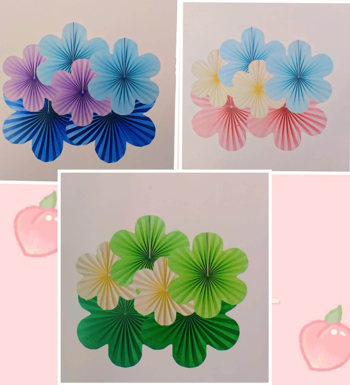 Paper Fan Decoration (Mix Colors)
